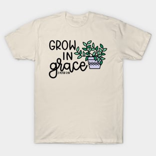 Grow In Grace Succulent Plant Christian Faith Cute T-Shirt